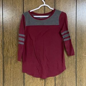 Burgundy shirt